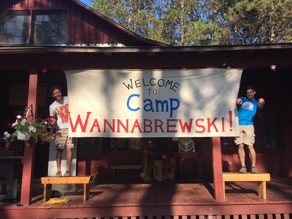 Camp Wannabrewski welcome banner