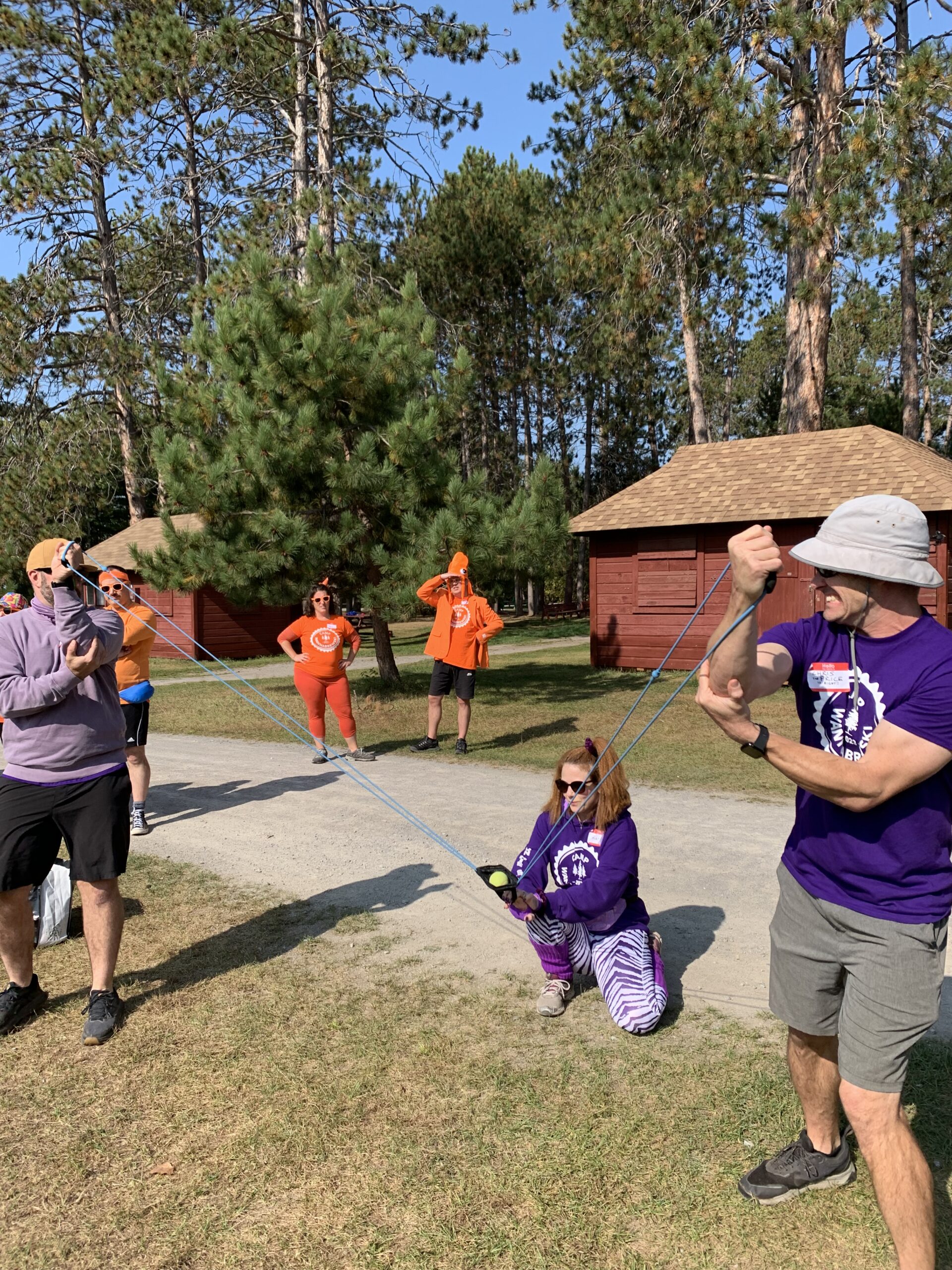 Red Pine camp at sunset