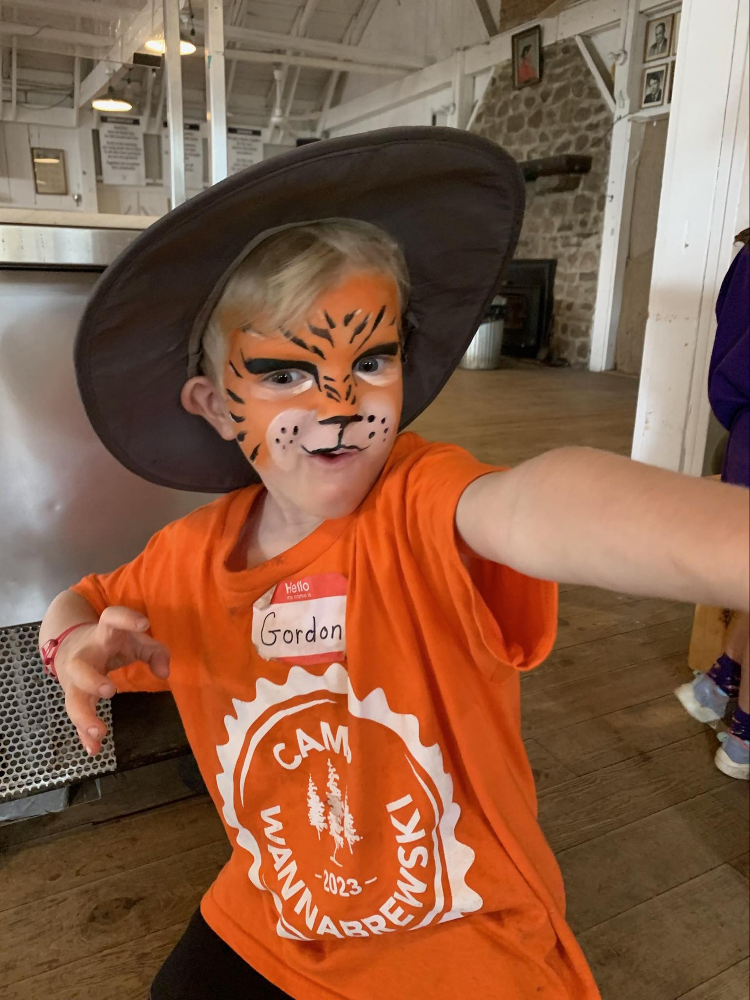 Gordon with tiger face paint